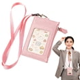 thumbnail image 4 of Zoxiy PU Leather ID Badge Holder with Breakaway Lanyard,Retractable ID Badge Holder with 1 Clear ID Window 1 Credit Card Slot,Perfect For Workplaces,Conferences,Gyms,Travel,Office Supplies,Gray, 4 of 6