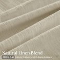 thumbnail image 3 of 90 Inch Linen Pinch Pleated Curtains 2 Panels for Living Room Bedroom Memory Training Shaped Semi Sheer Beige Light Tan Pinch Pleat Drapes with Hooks Rings Light Filtering Window Curtain 40x90, 3 of 8