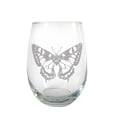 thumbnail image 1 of Lyoncraft SWBF01 Verre à Vin Sans Pied Gravé Papillon 18 oz, 1 of 1