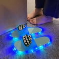 thumbnail image 2 of LED Light Up Slippers for Women and Men, Cartoon Couple Slippers with Durable Sole, Non- Indoor Outdoor Home Slides, 2 of 2