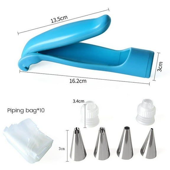 1*Decorating Gun, 1*Converter, 4*Decorating Nozzles Clearance! Diy Tools Frosting Pipes Sets Squeezing Decorating Pens for Cupcake Dessert Decorators Pen Casing Nozzle Kits