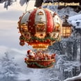 thumbnail image 3 of Dserfhy Christmas Hot Air Balloon Ornaments 2D Acrylic Xmas Tree Pendant Cartoon Santa in Hot Air Balloon Hanging Decoration for Trees Doors Windows Decor, 3 of 7