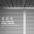 thumbnail image 4 of Outsunny 8 x 4FT Metal Garden Storage Shed with 2 Vents, Green, 4 of 9