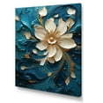 thumbnail image 3 of Designart "Teal Spiral Of Majestic Motion II" Abstract Spirals Wall Art Living Room, 3 of 8