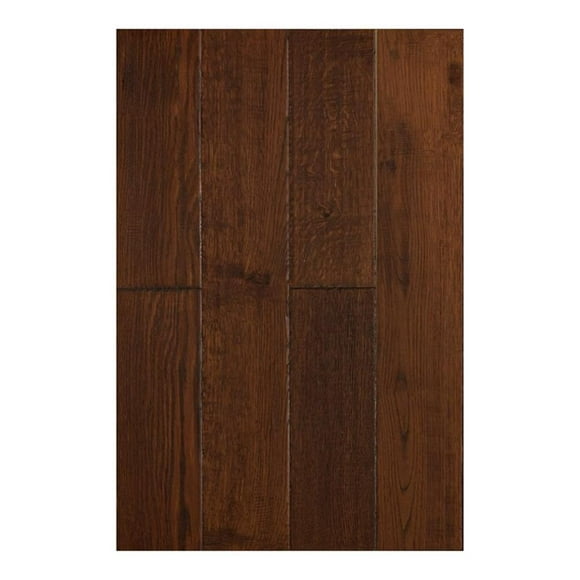 Pemberly Row Traditional 1/2x5" Hardwood Flooring in Oak Rosewood