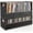 DVD & CD Combo, variant on Faux Leather DVD & CD Storage Box - Movie Shelf Organizer for Blu-Ray, Video Game Cases, VHS Tape Display Stand, Disc Holder Can Store Up to 28 DVDs & 40 CDs