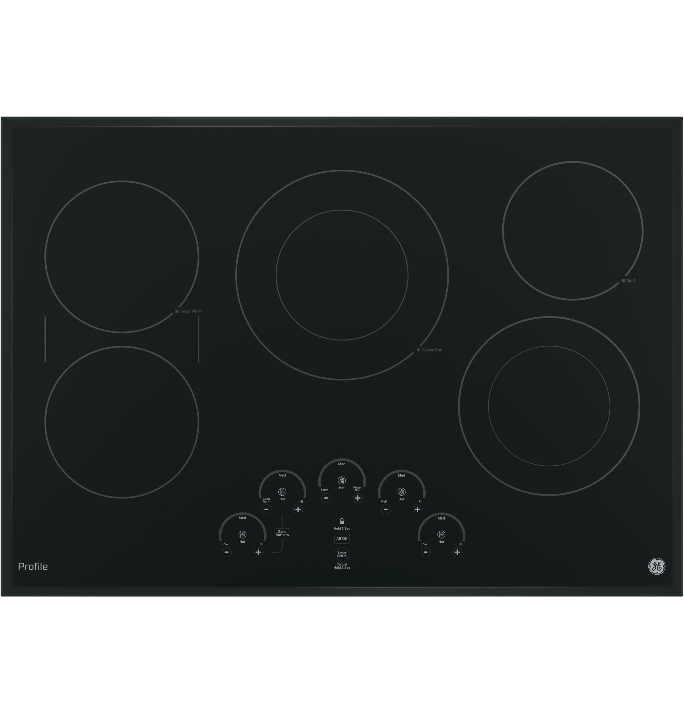 ge electric stove black