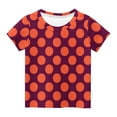 thumbnail image 4 of hengsof T-Shirt Décontracté à Manches Courtes à Pois pour Fille, Col Rond, Mode Été, Doux et Confortable, Basique Quotidien, Âges 3-14 Ans, 4 of 5
