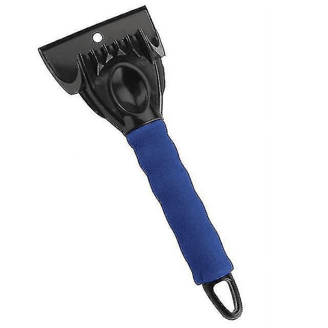 Rascador de hielo para coche, pala para nieve, parabrisas, descongelación automática, herramienta de limpieza para eliminación de nieve en invierno (azul) RV