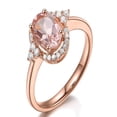 thumbnail image 2 of Vintage 1.50 Carat Morganite and Diamond Engagement Ring in 14k Rose Gold morganite & diamond engagement ring, 2 of 2