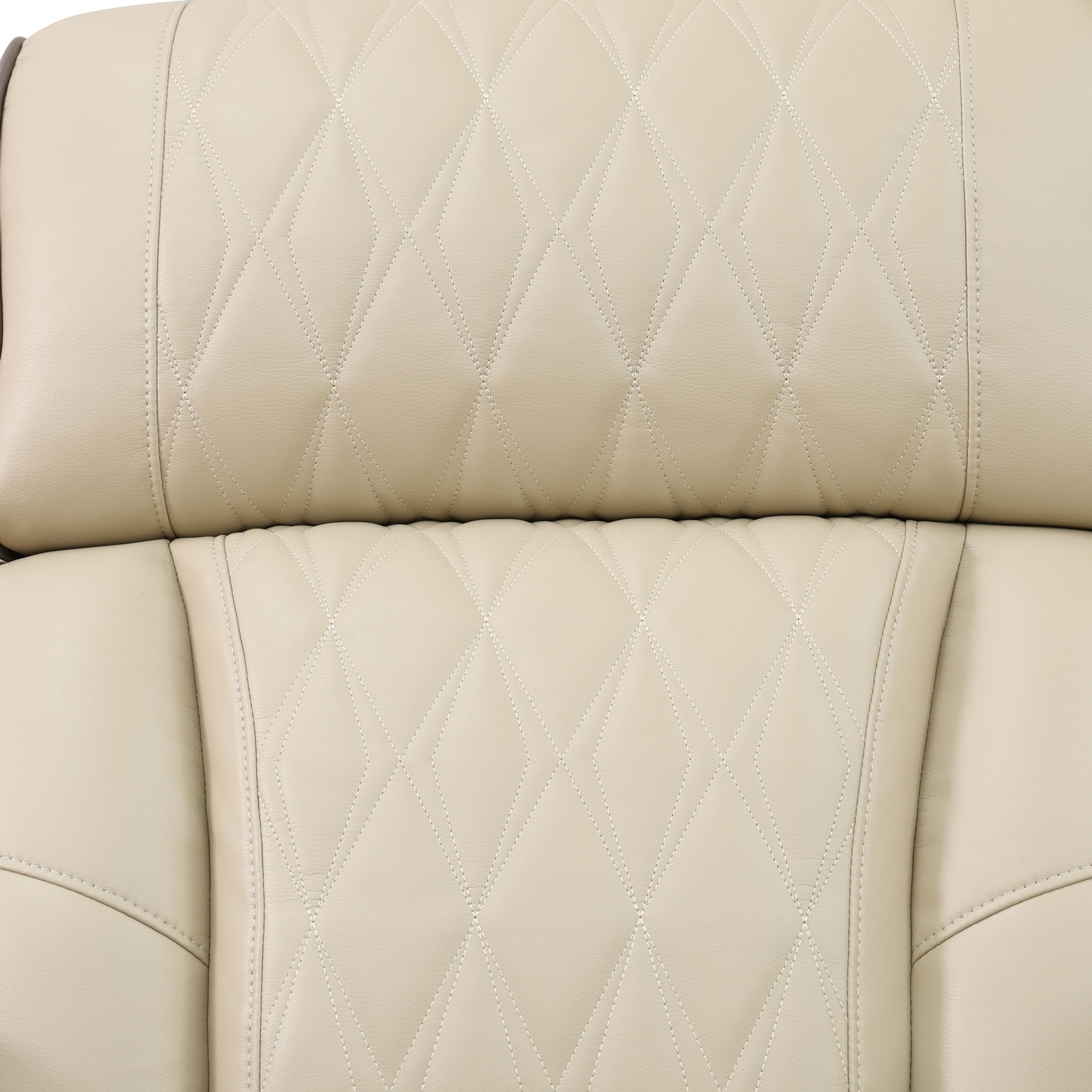 MAYEERTY 2-Seater Recliner Loveseat Sofa, Breathing Leather with Storage & Cup Holder for Living Room