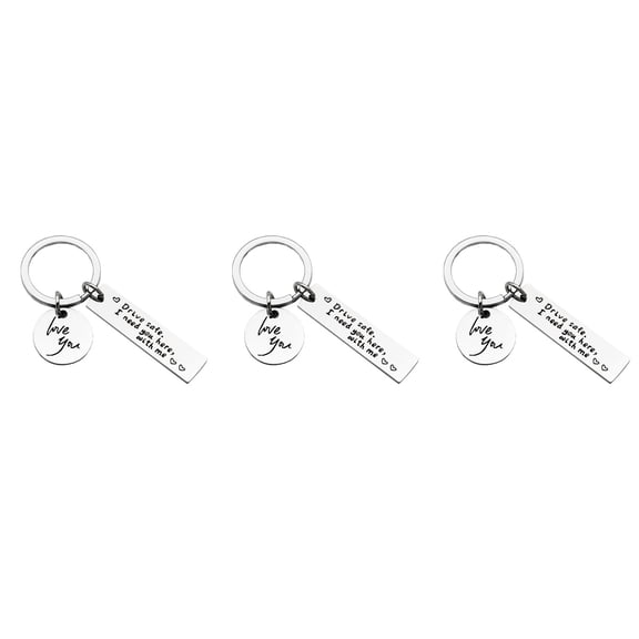 Raindrops 3 pcs  Creative Stylish Key Chain Unique Polishing Key Ring Decorative Hanging Gift