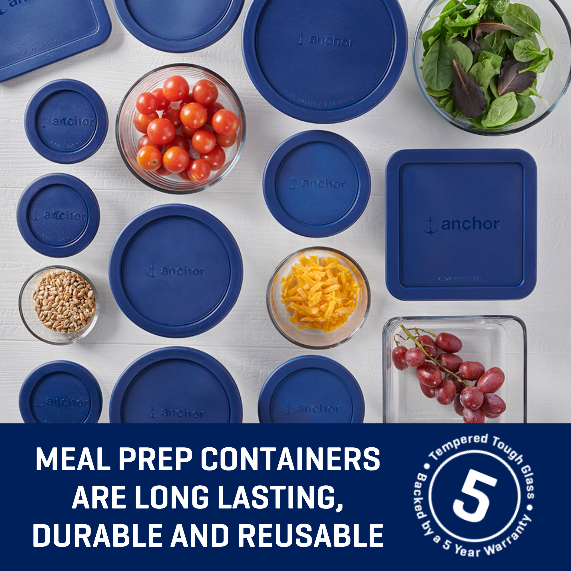 Anchor Hocking 30-Piece Glass Food Storage Set with SnugFit Lids photo 4