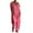 Pink, variant on Valentines Day SEMPAI Women's Summer Solid Color V-neck Short-sleeved Oversized Pocket Straight Pants Daily Casual Loose Low-grade Jumpsuit Pants Valentine's Day