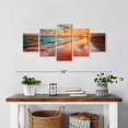thumbnail image 2 of Elephant Stock Colorful Beach Scene Wall Art - Horizontal Multi Panel Canvas - Living Room Wall Decor - Beach Multi Panel - Brown And Orange Decor - 29" x 12", 2 of 4