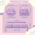 thumbnail image 2 of 41Pcs Purple Birthday Tableware Set for Happy Birthday Table Decorations Purple Theme Birthday Dessert Plates Napkins Tablecloths for 20 Guests, 2 of 5