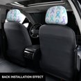 thumbnail image 3 of 2 Pce Car Headrest Cover 11×10.2in With Elastic Easy To Install Anti-Crack Stain Tear Used For Most Car Headrest Cancer Awareness Ribbon Pattern - Watercolor Pastels, 3 of 8