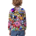 thumbnail image 3 of Kirby Star Allies Hoodie for Kids 3D Printed Pullover Sweatshirts Sweater Round Neck Pullover Clothing For Children Boys Girls, 3 of 4