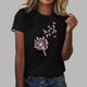 thumbnail image 2 of Mujeres Pantalones Cortos, Verano Ocio Impresión Cuello Redondo Camiseta de Manga Corta, Blusa de Moda Casual, 2 of 4