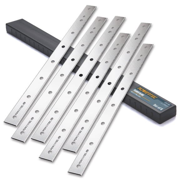 POWERTEC 12-1/2 Inch Planer Blades for DeWalt DW734 Planer, Replacement for DW7342 Planer Knives, Set of 6 (12801DD)