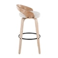 thumbnail image 3 of Carson Carrington  Stavanger 30" Fixed-Height Bar Stool with Bent Wood Legs & Round Footrest (Set of 2) Armless Oat Fabric/White Washed Wood/Black, 3 of 5