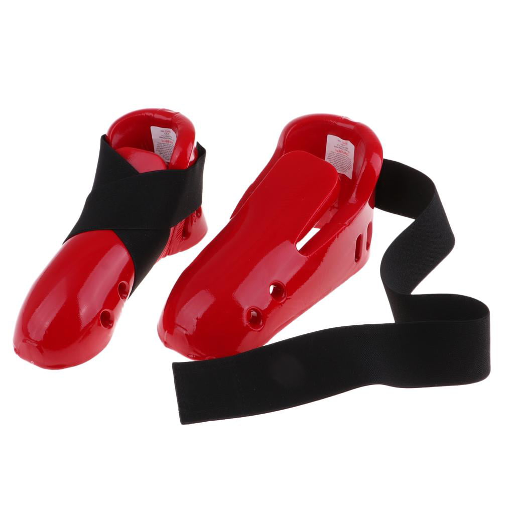 Karate Sparring Protective Gear Foam Shoe Foot Guard for Kids Taekwondo MMA 