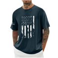 thumbnail image 4 of Birdeem Chemises pour Hommes Hommes Imprimé Col Rond Décontracté Mode Manches Courtes Blouses Col Rond Chemises, 4 of 10