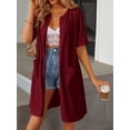 thumbnail image 5 of Avidlove Women Zipper Robes Knit Short Sleeve House Coat Lightweight Zip Up Short Bathrobe with Pockets Soft Nightgown Sleepwear S-XXL, 5 of 7