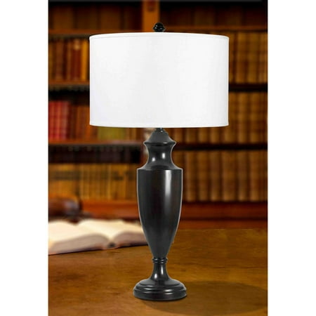 Kenroy Home Lathe Table Lamp, Madera Bronze