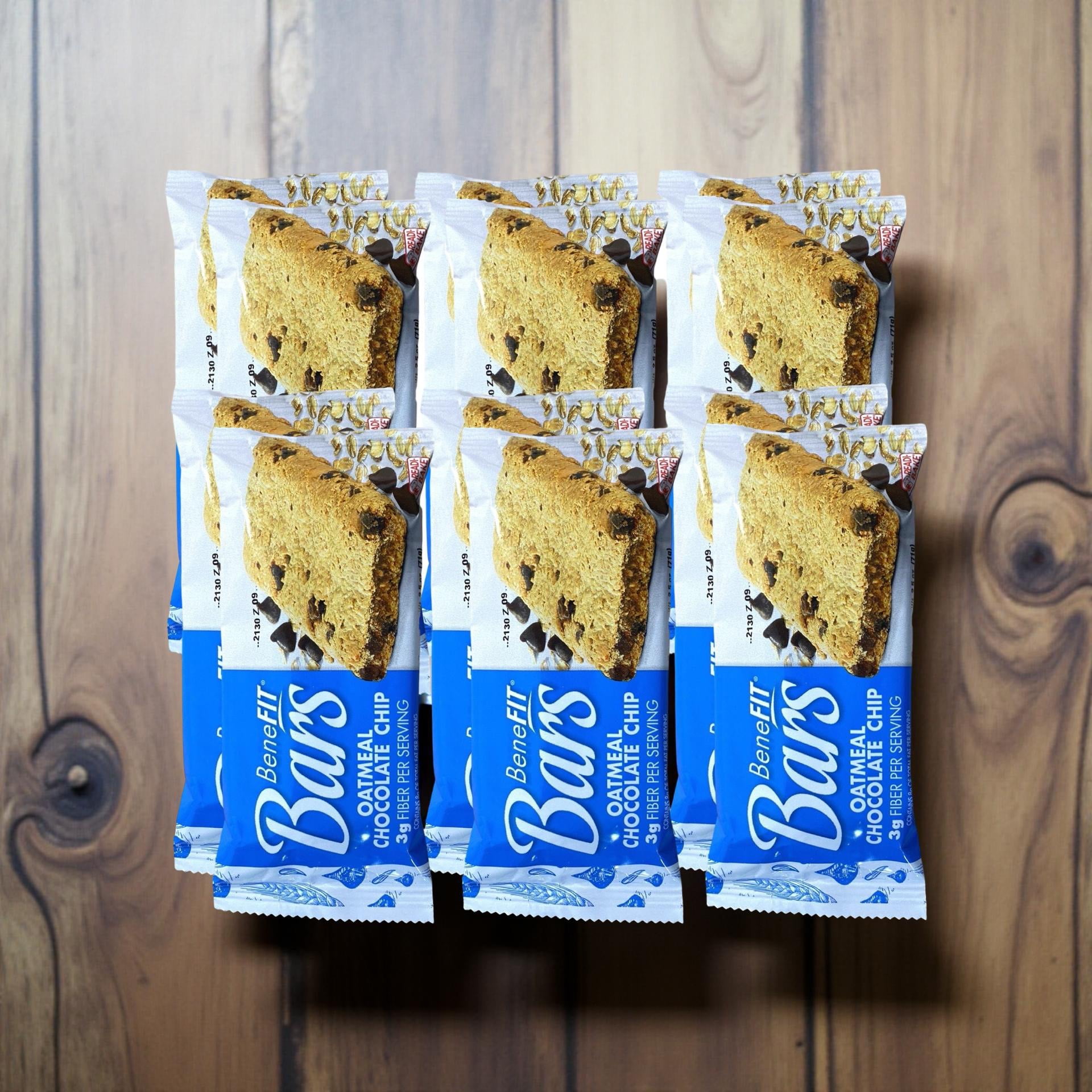 Oatmeal Chocolate Chip BeneFit Bars by Readi-Bake 2.5 Oz,  12 Full Size Bars