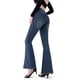 thumbnail image 3 of Vaqueros acampanados elásticos curvados de forma completa para mujer robin blue 2, 3 of 5