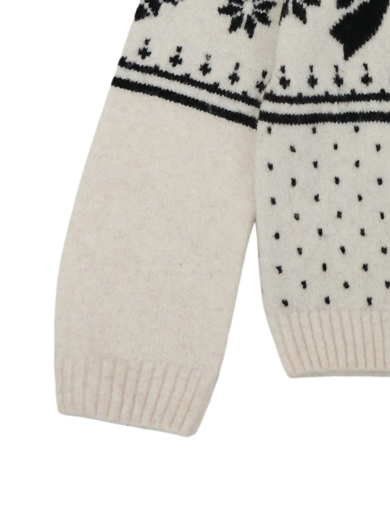 Wonder Nation Girls Holiday Fair Isle Sweater, Sizes 4-18 & Plus