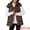 Coffee, variant on Women's Puffer Vest Coat Hooded Zip Up Long Sleeveless Jacket 2XL White