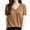 Z-Gold429, variant on Women's Sweater Solid Color Short Sleeve V-Neck Wool Blend Summer Fall Lightweight Business Casual Blouses Trendy Female Tops