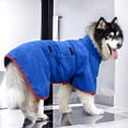 thumbnail image 2 of Dog Bathrobe Absorbent Dog Towels Large Quick Drying Robes For After Bath Soft Adjustable Warm Keeping Dogs Towel(S XL), 2 of 9