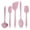 Rose Pink, variant on GIR Get It Right 5 Piece Essentials Silicone Cooking Utensils Set Nonstick Heat Resistant Kitchen Utensils for Cooking and Baking, Royal Blue