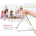thumbnail image 7 of 10-Inch Triangle Bell Instrument with Metal Mallet - Steel Percussion Idiophone for Children, Toddlers - Early Education Rhythm Learning Hand Percussion Triangle, 7 of 7
