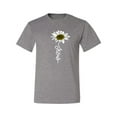 thumbnail image 2 of Wild Bobby, Jesus Flower Script Inspirational/Christian Men Graphic Tee, Heather Grey, 3X-Large, 2 of 6