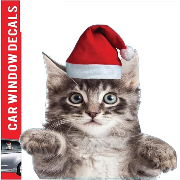 LEMONSODA Car Window Decal - 3D - (Paws Up Santa)