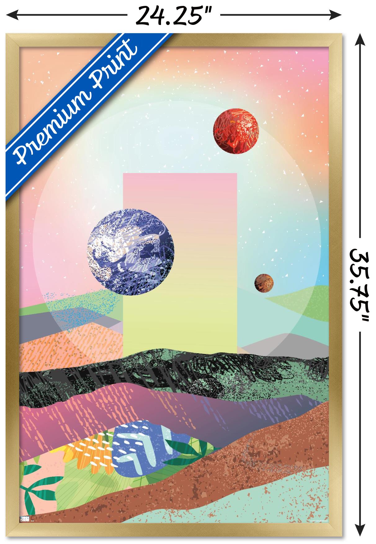 Abstract Space Wall Poster, 22.375" x 34" Framed