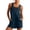 Navy, variant on Short Dungarees For Women Adjustable Shoulder Straps Sleeveless Rompers with Front Pocket Maternity Jumpsuit Blue L