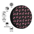 thumbnail image 4 of Yiaed polka dot with pink bows Print Tire Wheel Cover, tire covers for trailers,rv wheel covers,rv tire covers, camper tire covers,tire covers for cars-17 inch, 4 of 6