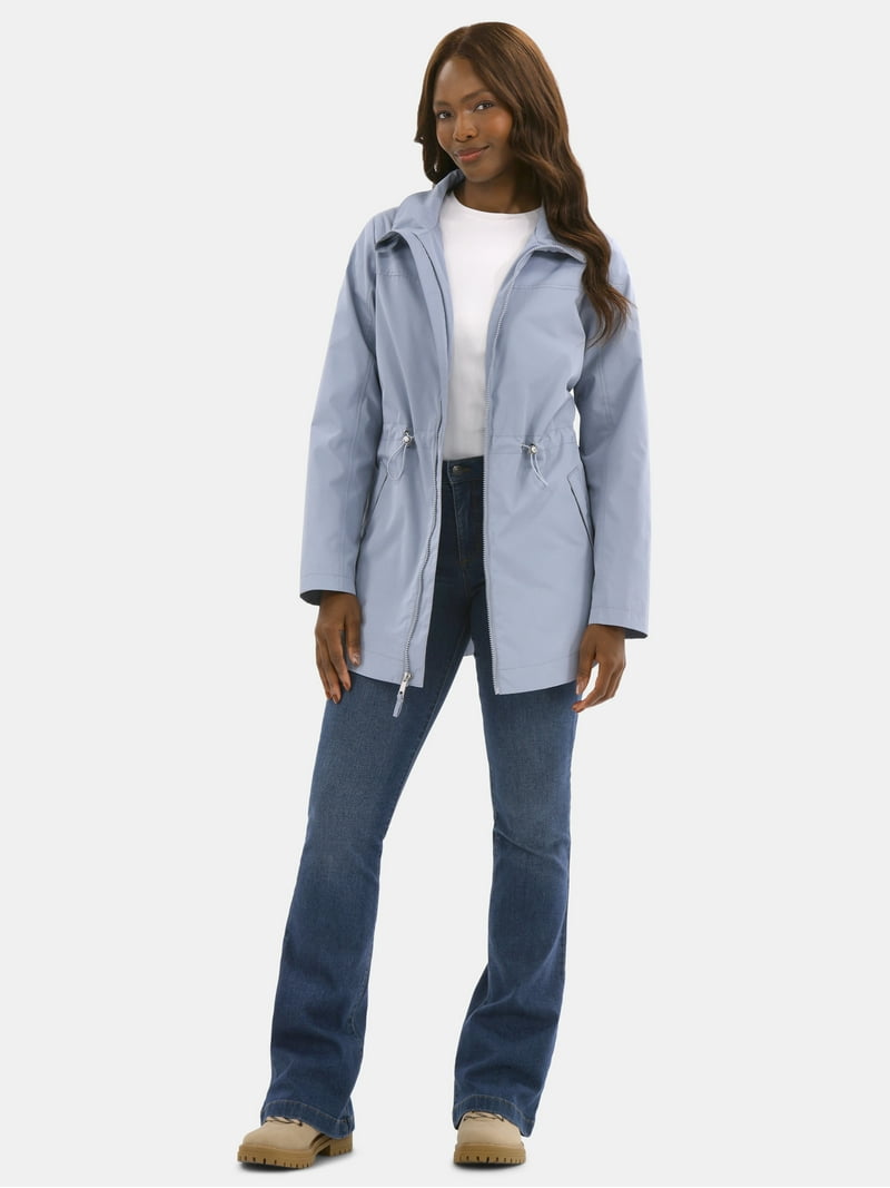 Time and Tru Women's Lightweight Anorak Jacket with Hood, Sizes XS