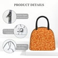 thumbnail image 4 of Haiem Orange Glitter Printed Lunch Bag Women, Lunch Box Lunch Bag for Women, Small Leakproof Cute Lunch Tote Large Capacity Reusable Insulated Cooler Lunch Container, 4 of 6