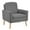 Gray, variant on Costway  Accent Chair Upholstered Linen Armchair Sofa Chair w/Waist Pillow Beige