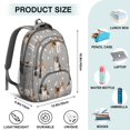thumbnail image 5 of Beagle and Dog Footprints Backpack for School,Cute School Bag,Schoolbag with Adjustable Shoulder Straps & Padded Back,16.9 Inch, 5 of 5