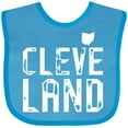 thumbnail image 3 of Inktastic Cleveland, Ohio Distressed Font Boys or Girls Baby Bib, 3 of 4