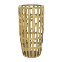 Ronnan Ceramic Vase - 12"Dia. x 23"H - Gold