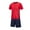 Red, variant on Boy's 2-Pack Soccer Jersey and Short Sets Sports Team Training Uniform