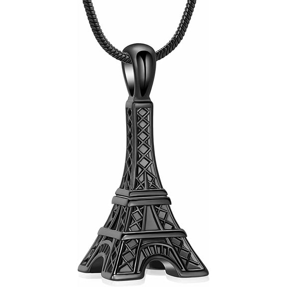 Eiffel Tower Cremation Jewelry Urn Necklace for Ashes Romantic Tower Tower Shape Memorial Keepsake Pendant for Human Ashes for Loved Ones Keepsake